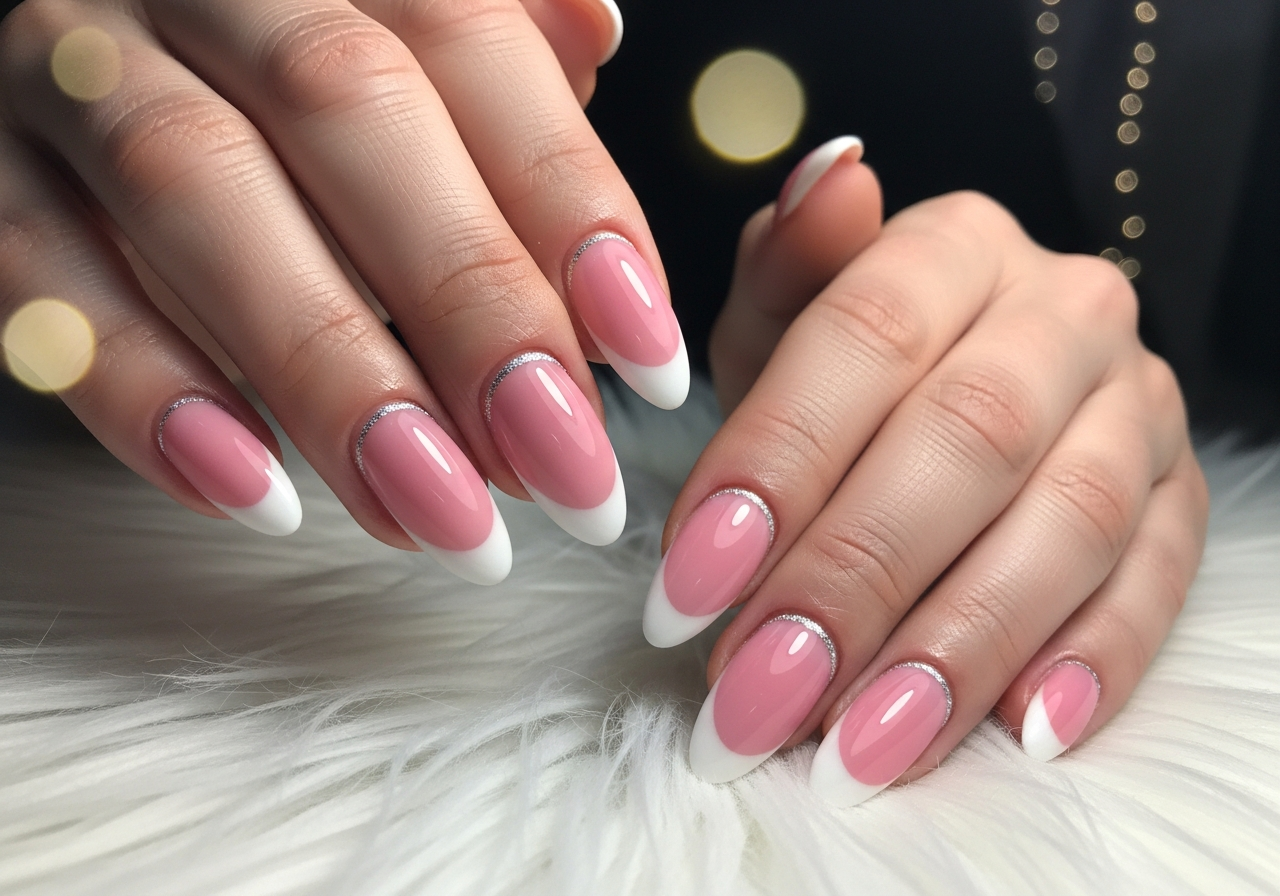 Nail art design — glossy pink gel manicure