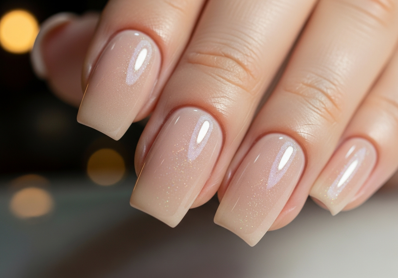 Nail art design — BIAB overlay nails